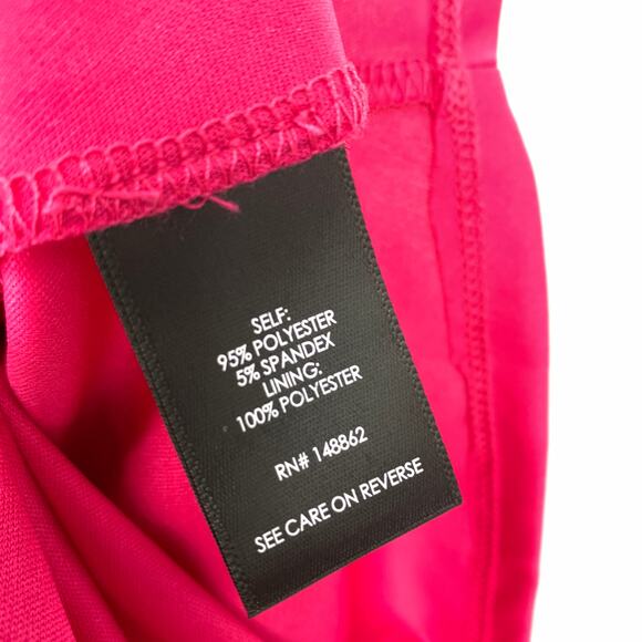 Torrid Midi Mesh Ruffle Surplice Dress Womens Size 0X Hot Pink - Picture 6 of 6